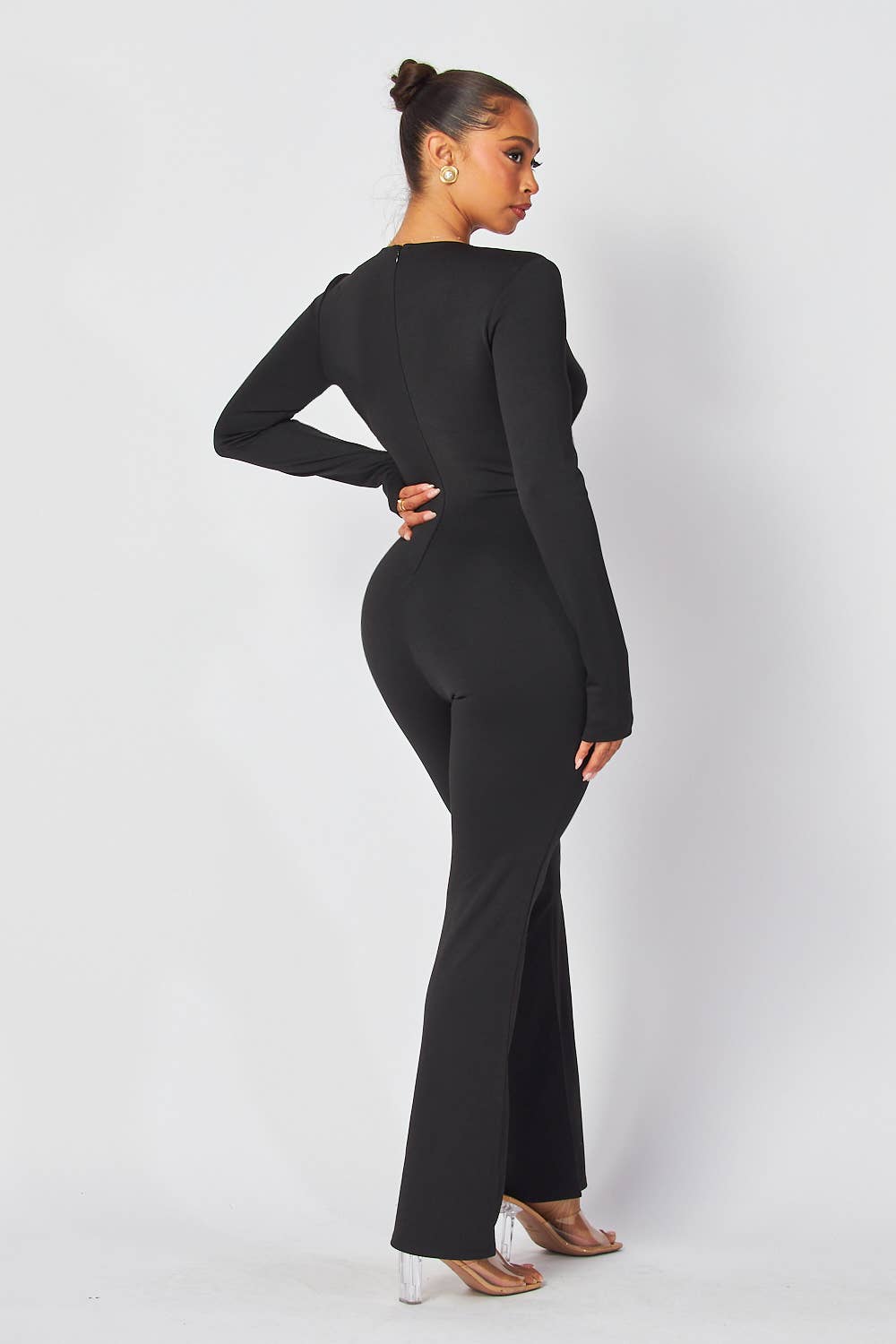 DENIM BELT DETAILED JUMPSUIT