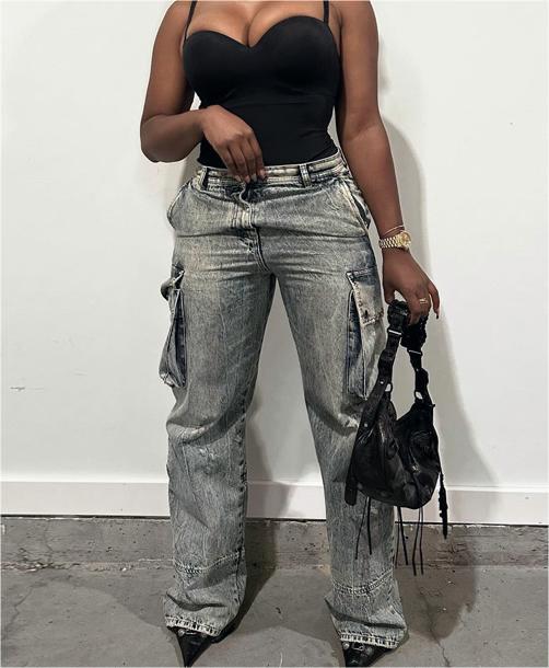 Vintage Cargo Pants Women Jeans