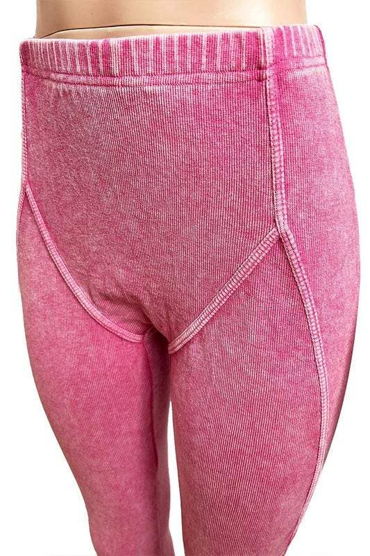 Women's Two-Piece Ribbed Crop Top and Pants Set, Pink, Streetwear Athletic Style