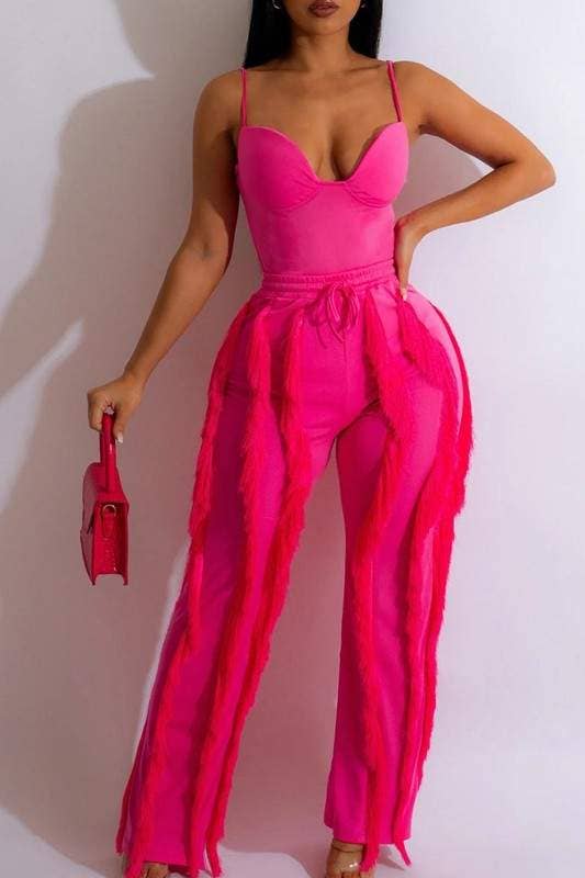 Women's Emerald Green Bustier Jumpsuit with Wide Leg Pants, Spaghetti Straps, Sweetheart Neckline