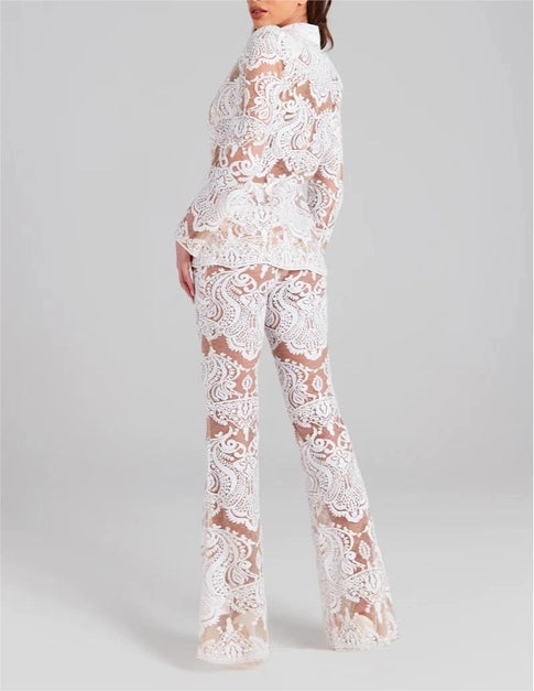 Glam Sequin Lace Suit: Business Meets Style