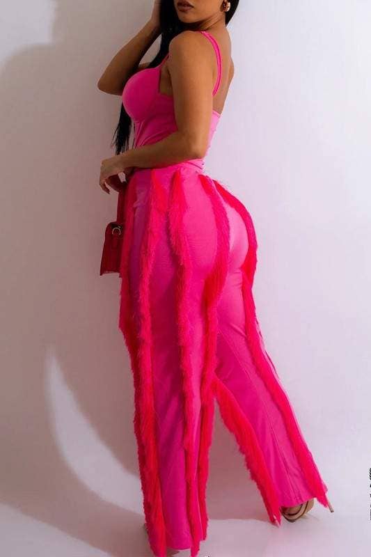 Women's Emerald Green Bustier Jumpsuit with Wide Leg Pants, Spaghetti Straps, Sweetheart Neckline