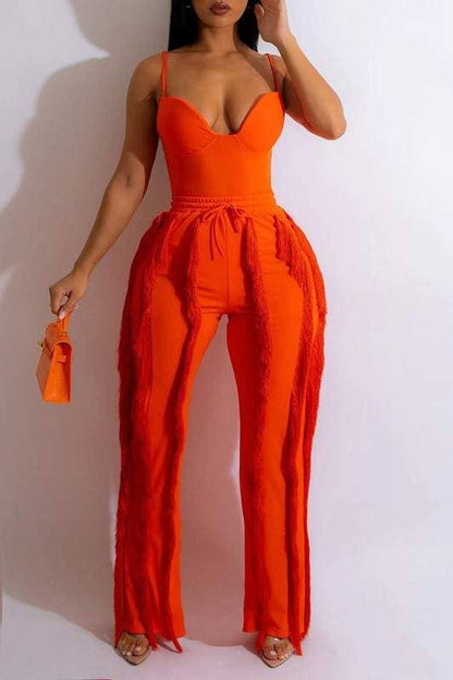 Women's Emerald Green Bustier Jumpsuit with Wide Leg Pants, Spaghetti Straps, Sweetheart Neckline